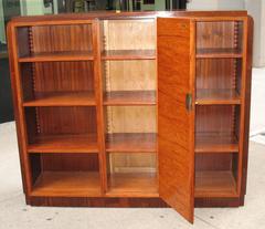 Labeled French Mid-Century Modern Bookcase of Finest Craftmanship