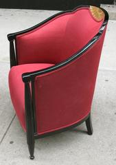 Pair of French Art Deco Bergeres, in the Style of Paul Follot