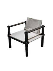 Pair of Mid-Century Modern Safari Chairs and Table
