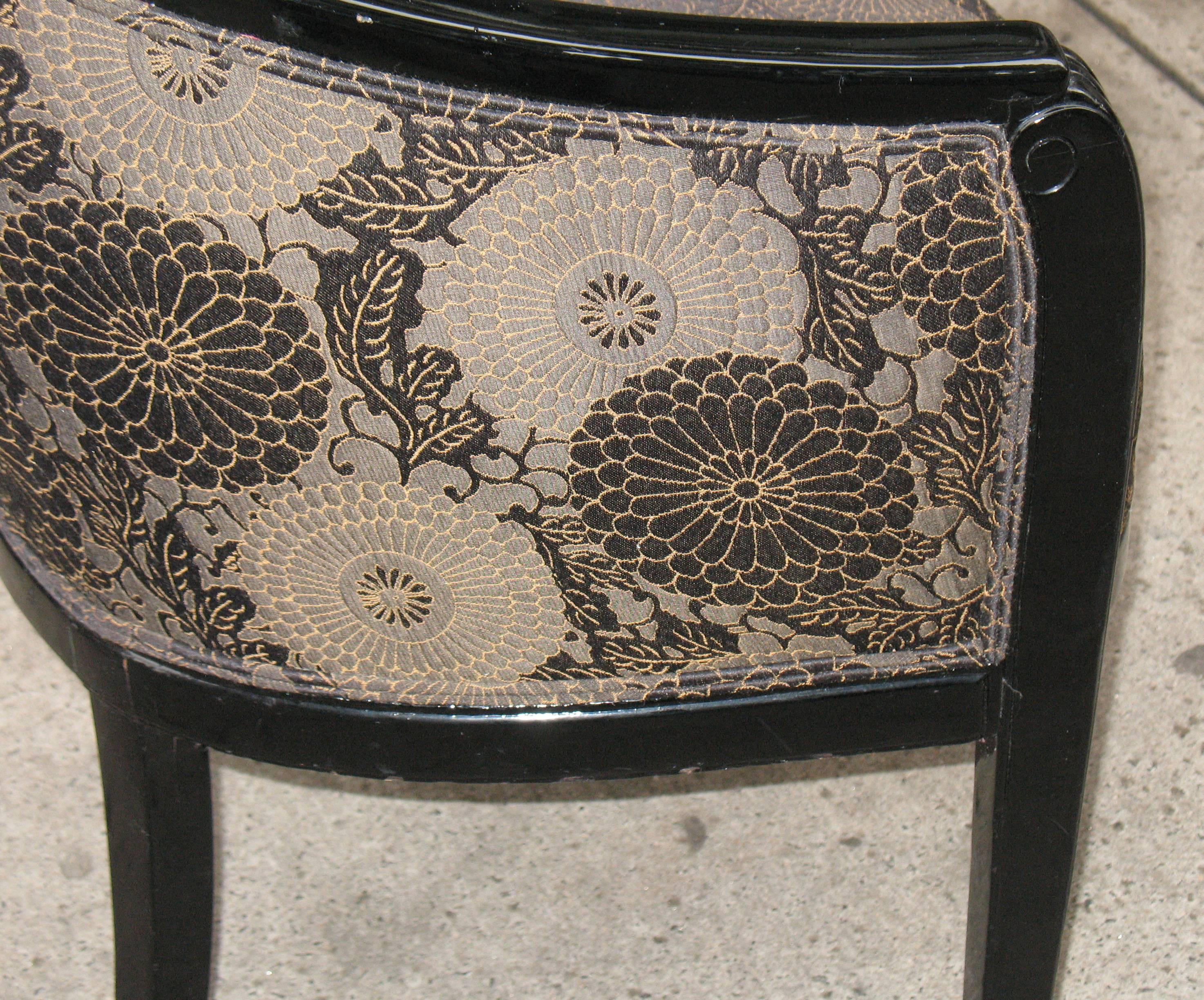 20th Century Ebonized French Art Deco Bergere For Sale