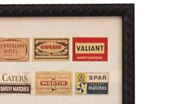 Framed English Matchbook Collection