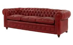 French Chesterfield Leather Sofa