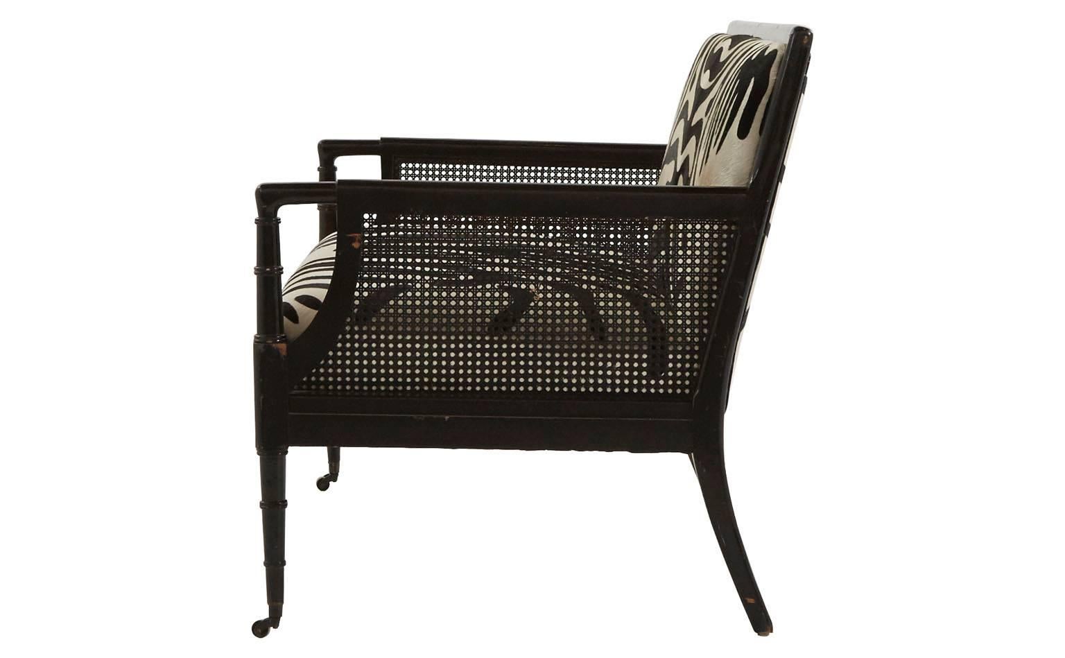 American Vintage Faux Bamboo Settee