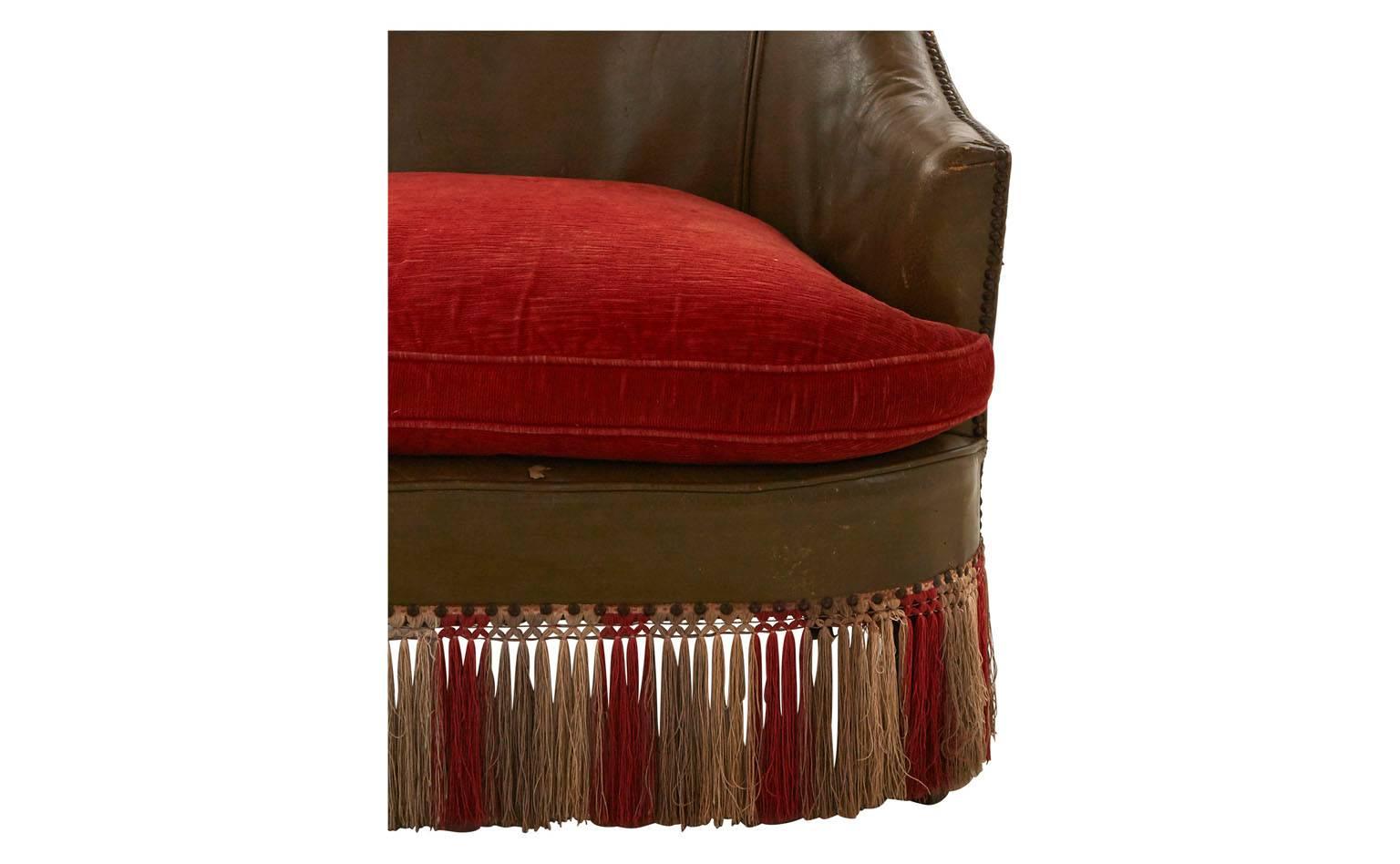 20th Century Antique French Fringe Settee