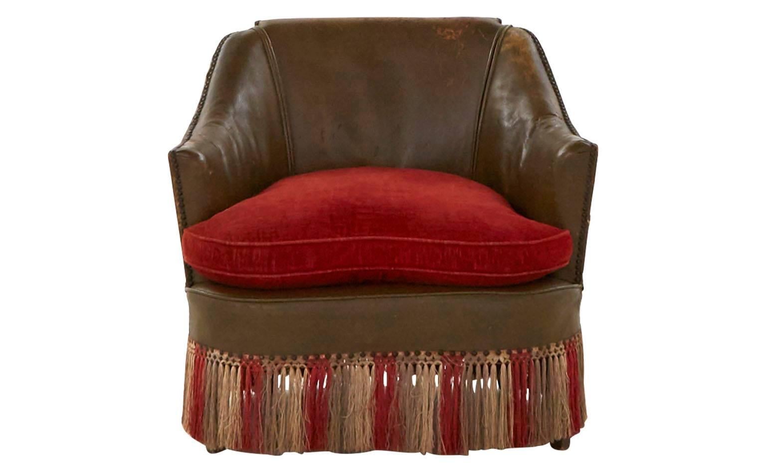 19th Century Antique French Fringe Armchair