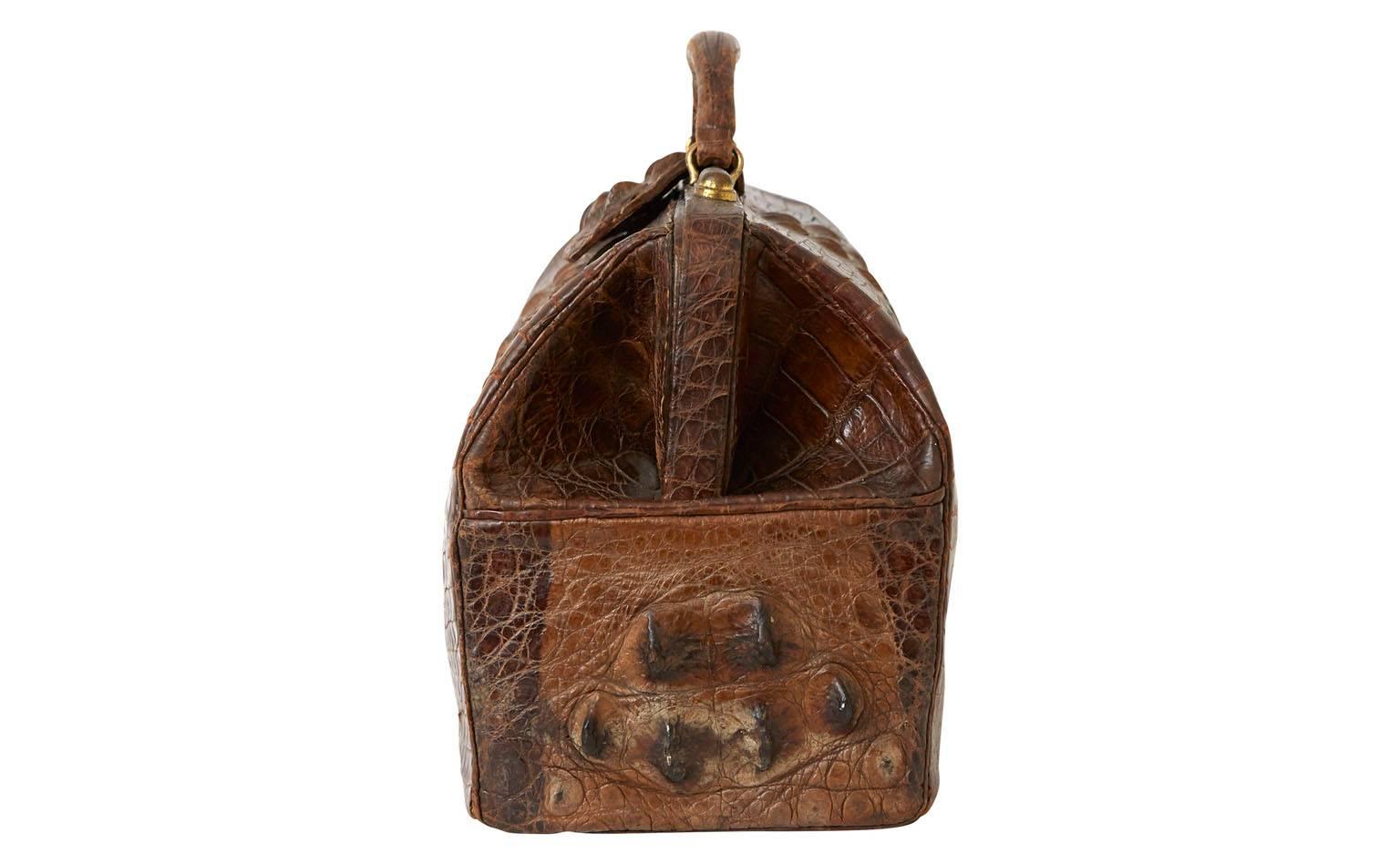 antique alligator purse