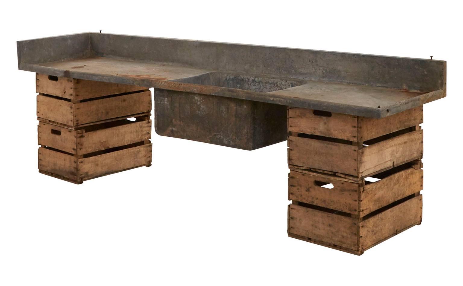 vintage zinc sink