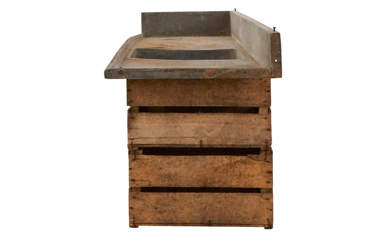 antique zinc sink