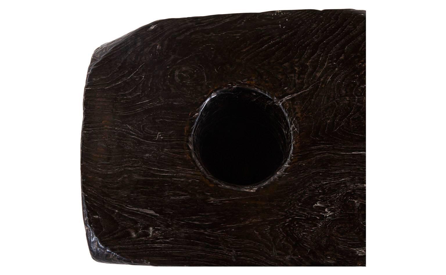 Originally used to grind rice
Blackened teak wood
Indonesia
Dimensions: 18'D x 27'W x 12'H

All of our black mortars are hand selected and each is unique. Once you've placed your order, we will email you available mortars to choose from.