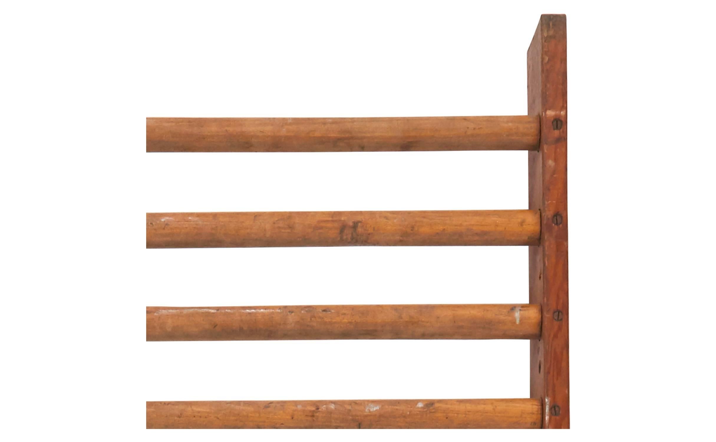 • American made wooden ladder
• 20th century
• Measures: 35.5'W x 5'D x 118'H