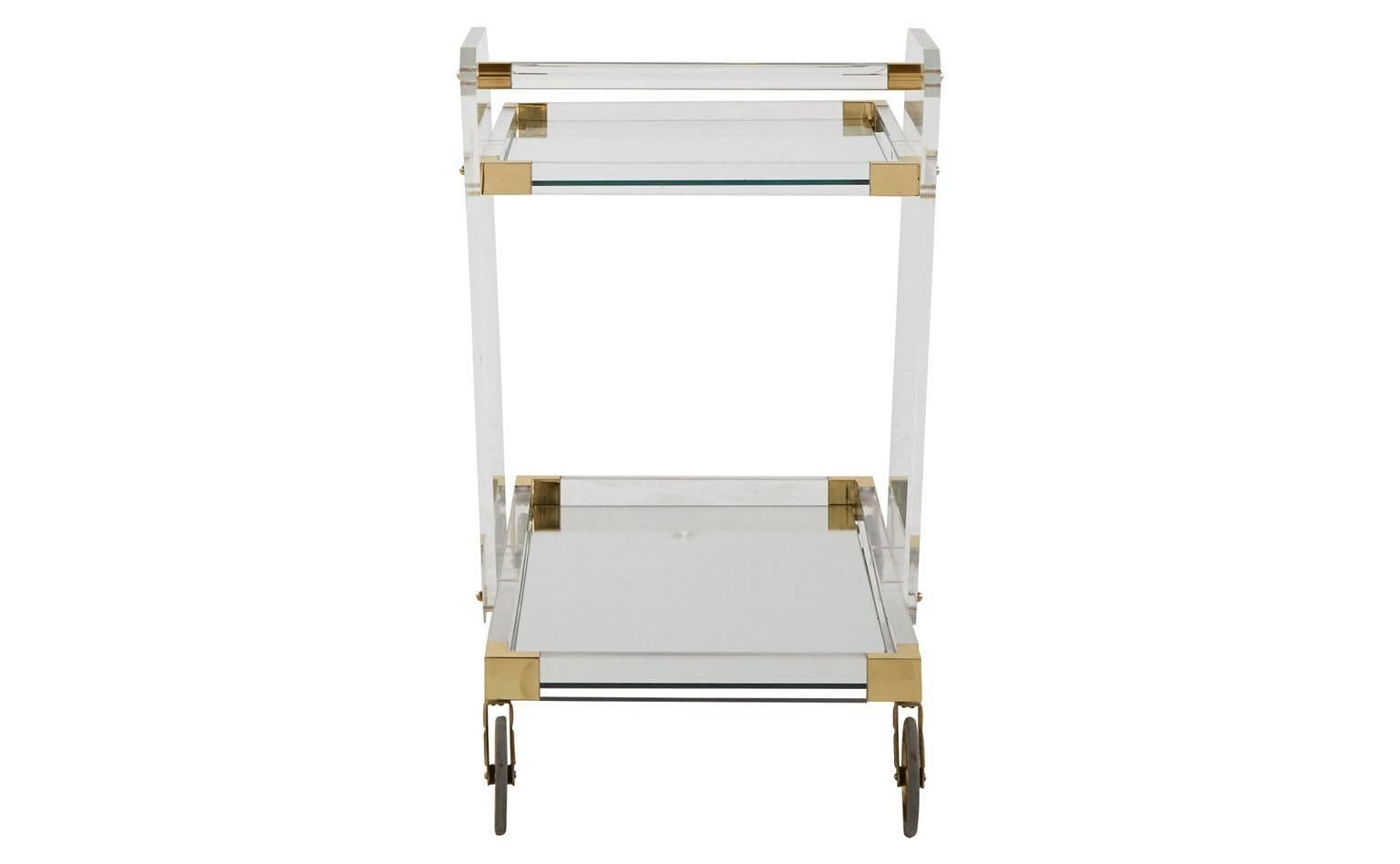 French Vintage Lucite Bar Cart