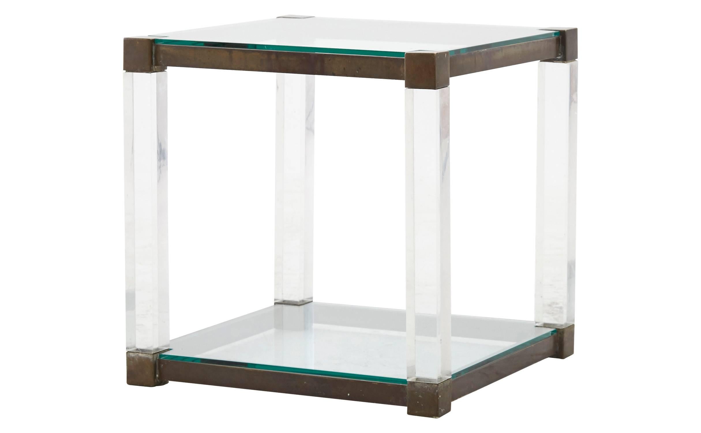Mid-Century Modern Lucite Side Table