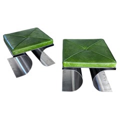 Michel Boyer Pair of 'X' stools.