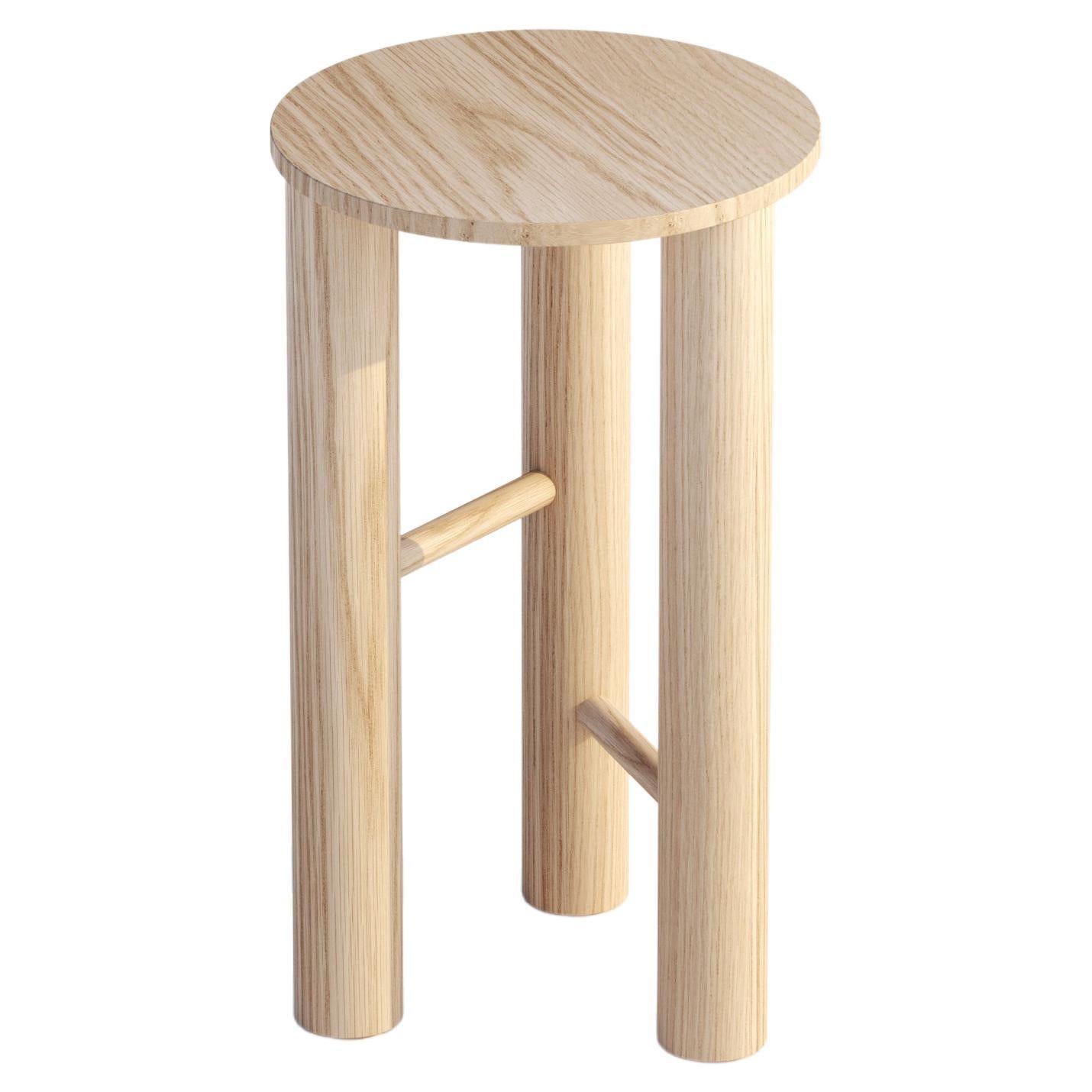 Counter Stool in Oak, 24 inches, Natural Oak For Sale