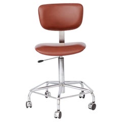 Vintage Swivel Chair by Bremshey & Co.  Chrome Office Chair  Germany, 1980s