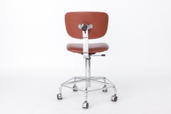 Vintage Swivel Chair by Bremshey & Co.  Chrome Office Chair  Germany, 1980s