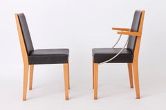 2er-Set „Inno Interior“-Stühle aus Eiche, Sessel und Beistellstuhl, Finnland, 1990er Jahre