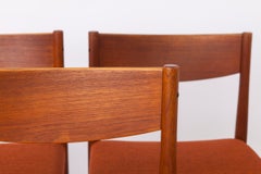 Set of 4 Poul M. Volther Teak Dining Chairs for Frem Røjle, 1960s Vintage