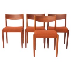 Set of 4 Poul M. Volther Teak Dining Chairs for Frem Røjle, 1960s Vintage