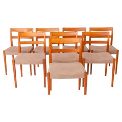 Set of 8 Nils Jonsson “Garmi” Teak Dining Chairs for Troeds, Swedish Mid-Century