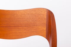 Sedia da pranzo in teak modello 71 di Niels Otto Møller, danese, anni '50, - con riparazioni!
