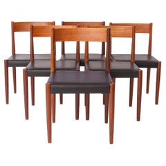 Set of 6 Poul M. Volther Teak Dining Chairs for Frem Røjle, Danish 1960s