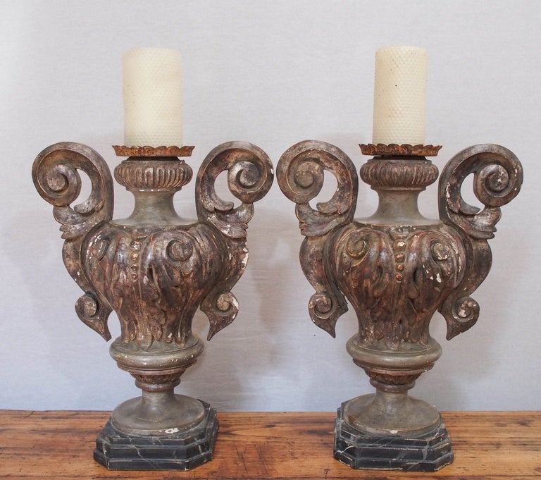 Pair of 19th Century Italian Candlesticks