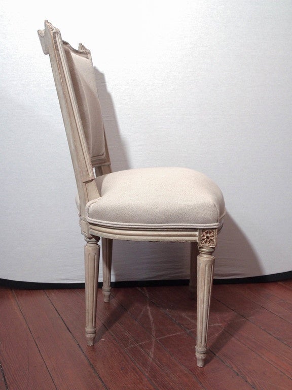 Linen Set of Six Louis XVI Dining Room Chairs
