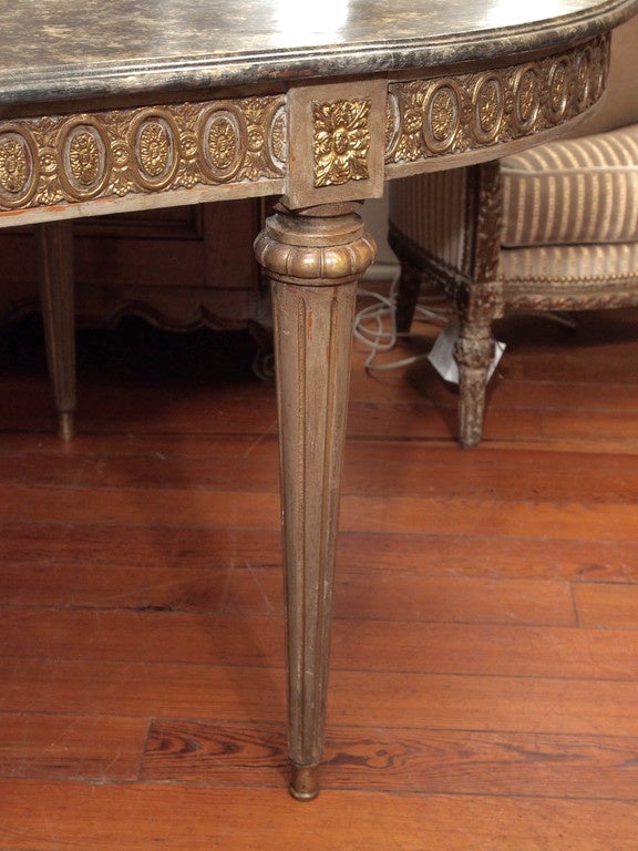 19th Century Painted Dining Room Table In Good Condition In New Orleans, LA