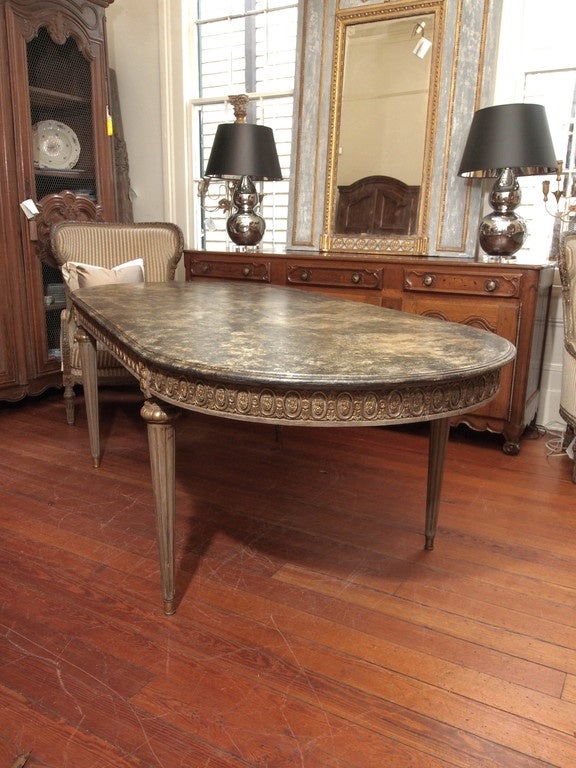 19th Century Painted Dining Room Table 1