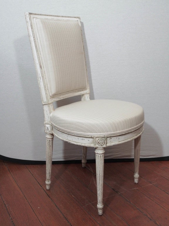 Set of Eight Louis XVI Dining Room Chairs In Excellent Condition In New Orleans, LA