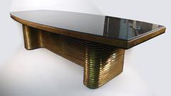 Limited Edition Sculpted Bronze Dining Table by Edward Moore