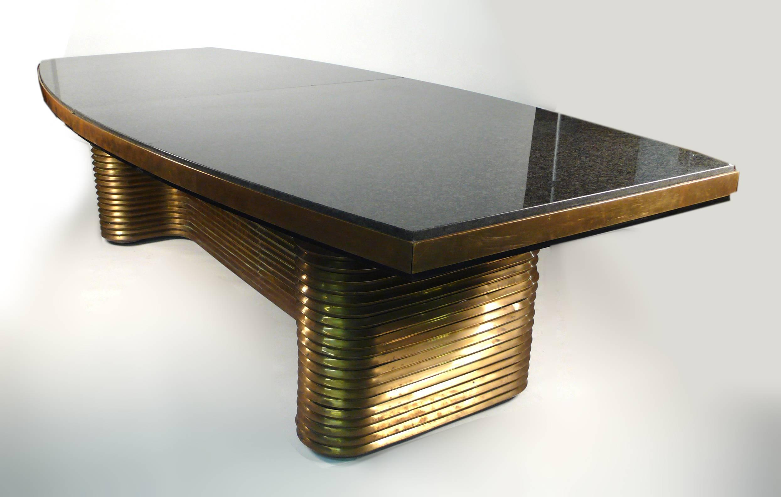 Mid-Century Modern Limited Edition Sculpted Bronze Dining Table by Edward Moore 