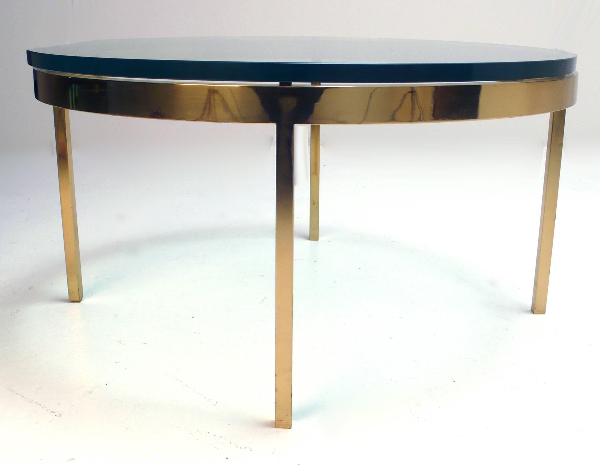 American Nicos Zographos Solid Brass Coffee Table