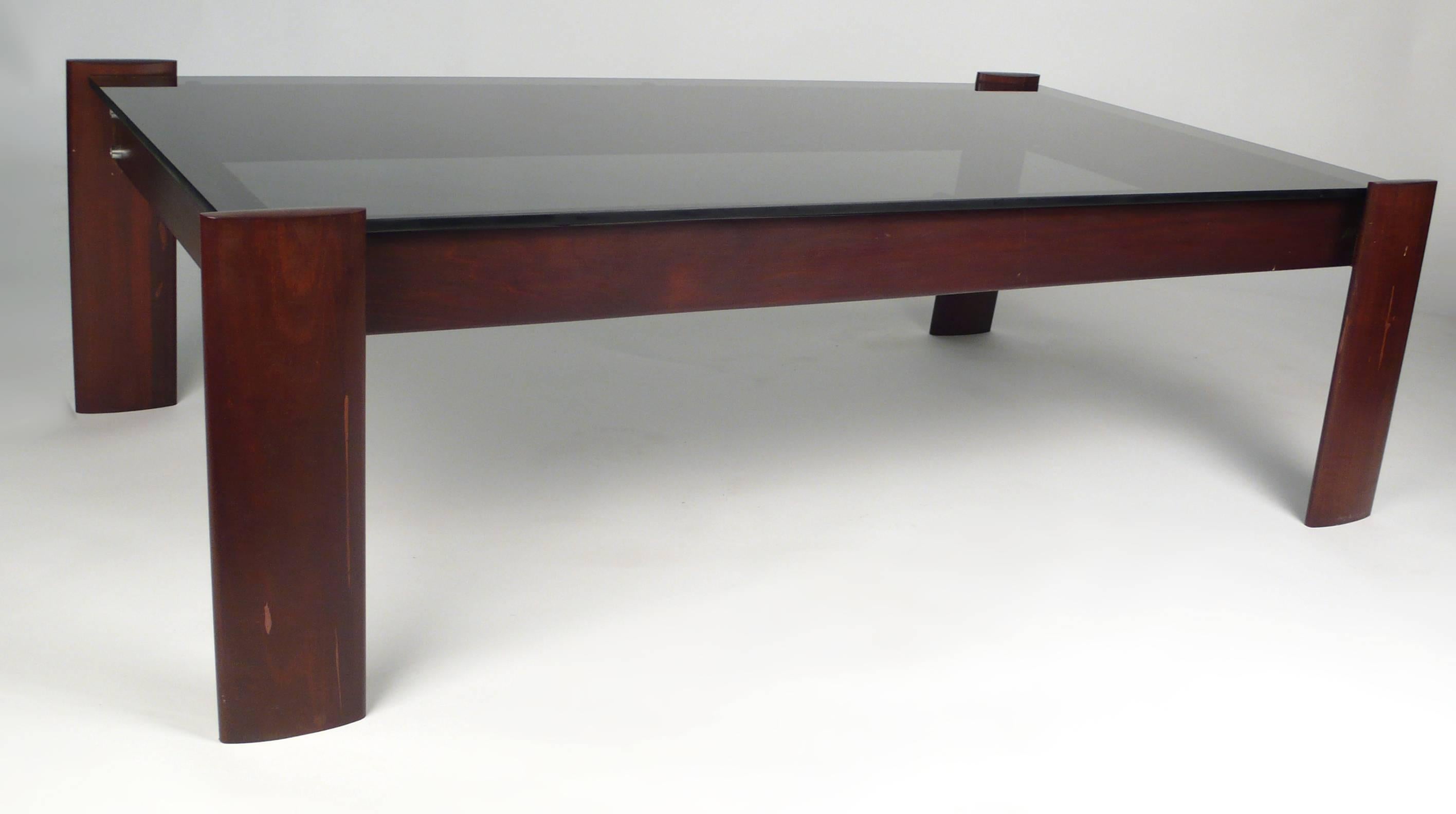 Brazilian Percival Lafer Coffee Table in Jacaranda Rosewood