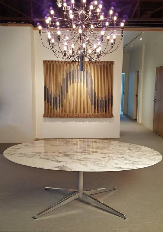 Florence Knoll Carrara Marble Dining Table For At 1stdibs Mid Century Modern Florence Knoll Carrara Marble Dining Table For