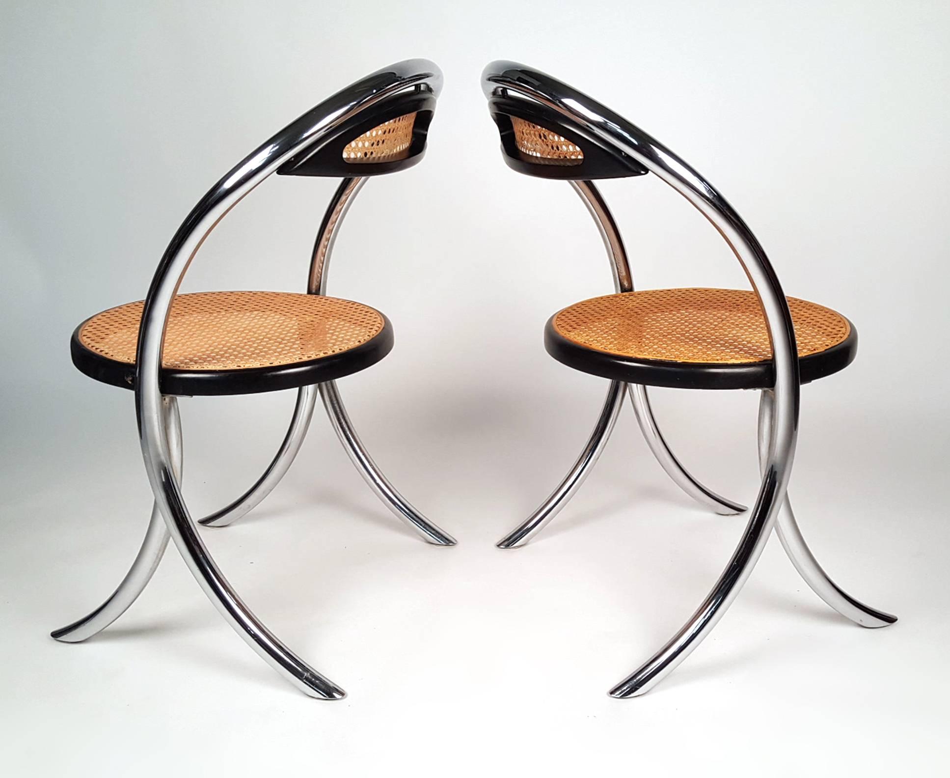 Lacquered Four Italian Klismos Chairs