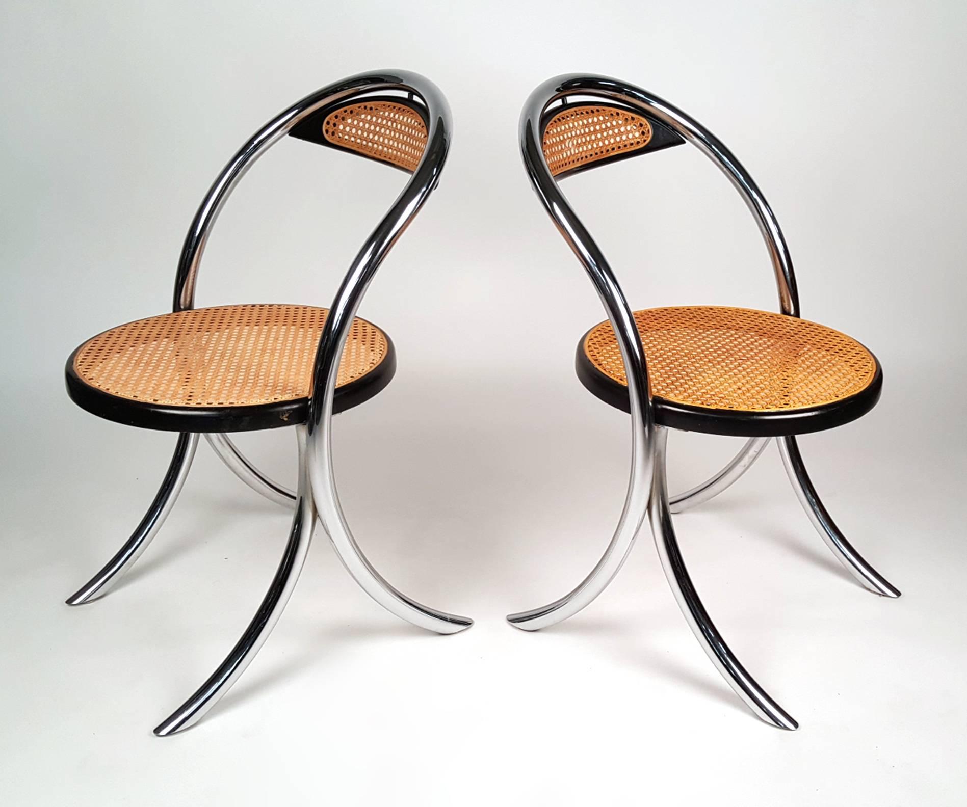 Mid-Century Modern Four Italian Klismos Chairs