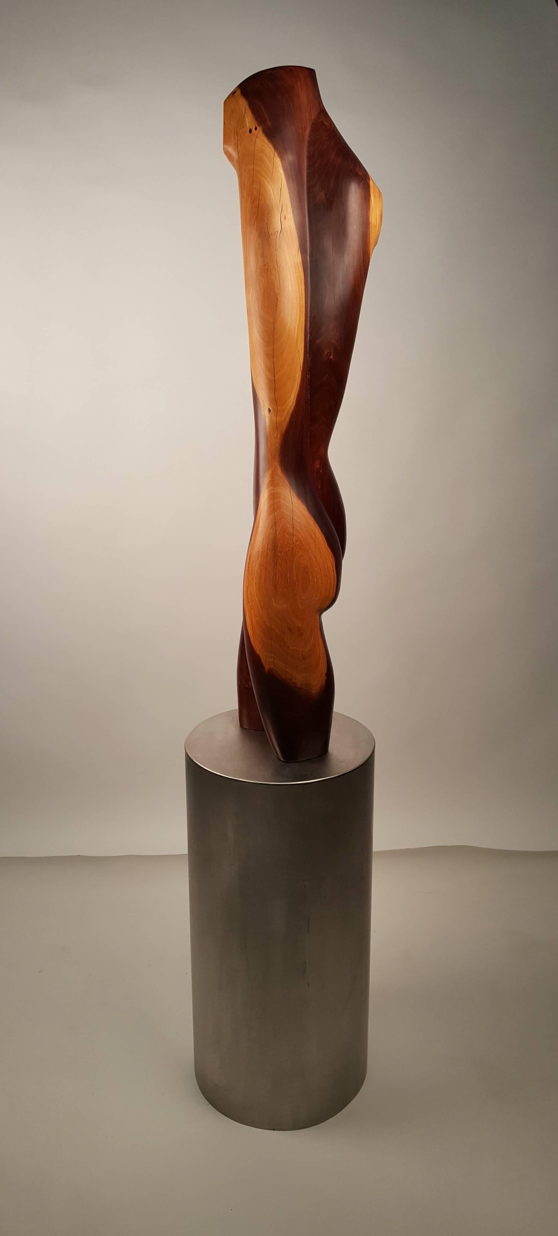 Brushed Solid Ebony Norman Ridenour Sculpture 1970s