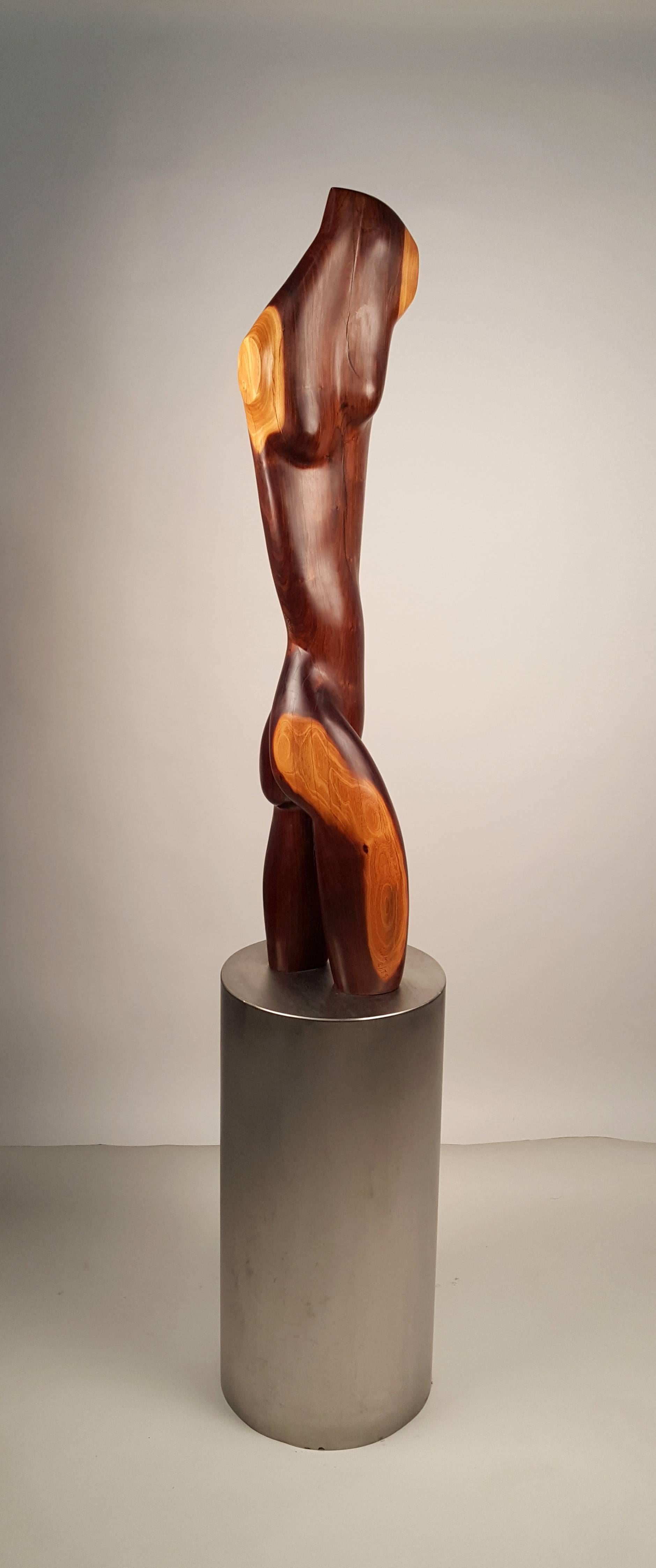 Late 20th Century Solid Ebony Norman Ridenour Sculpture 1970s