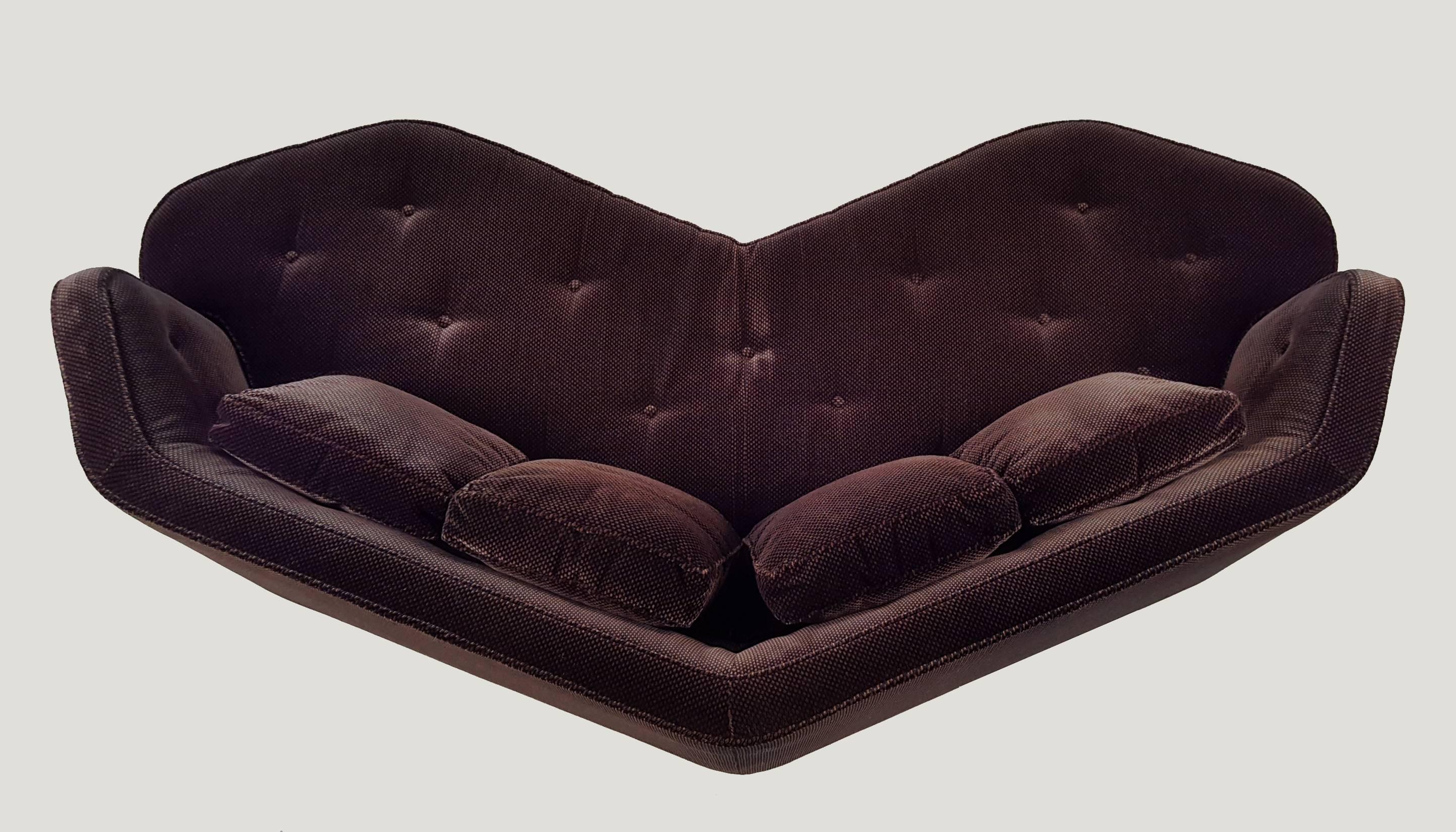 Edward Wormley Janus collection faceted sofa. Sexy from every angle.