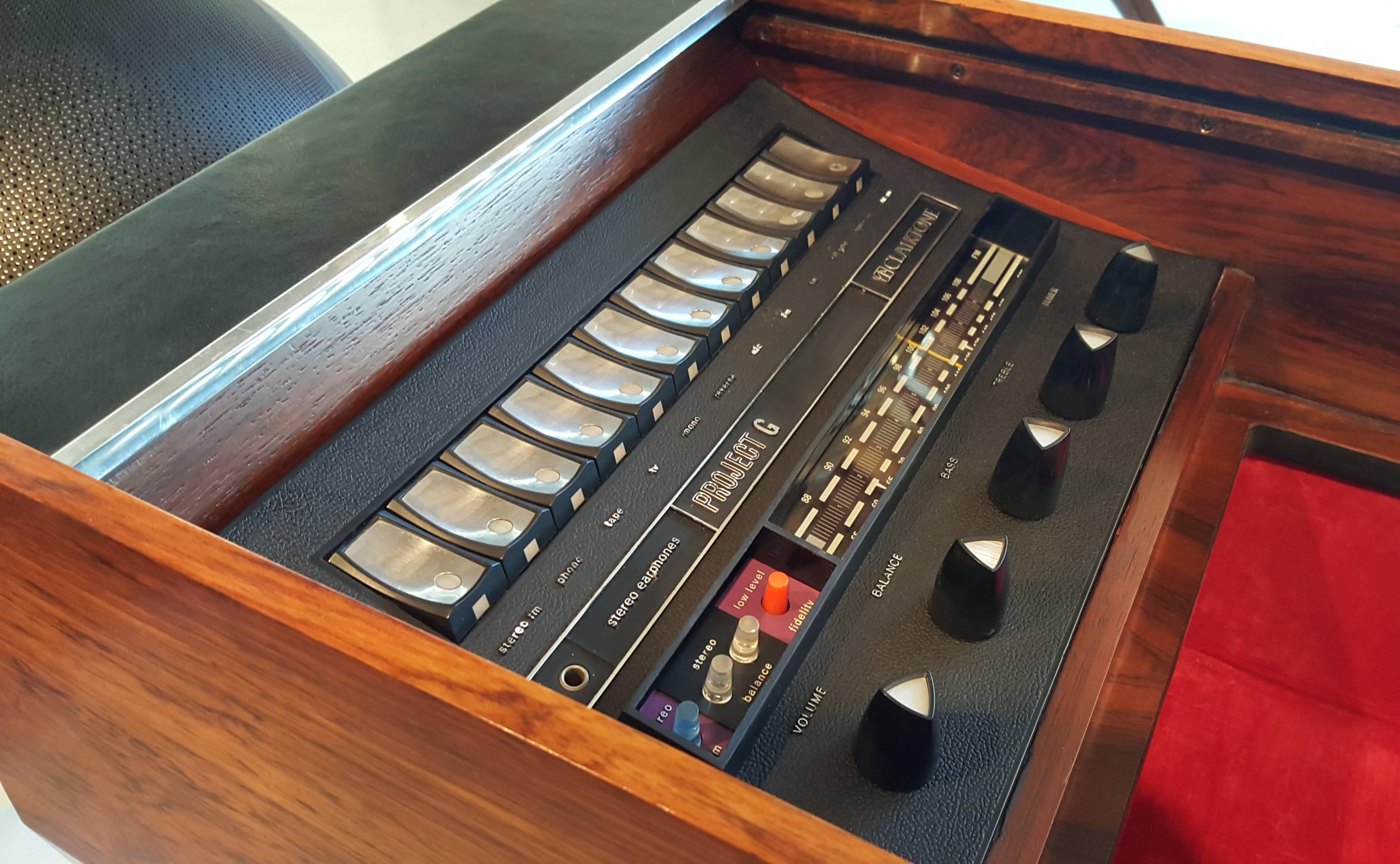 First Generation Clairtone Project G T4 Rosewood Stereo System In Excellent Condition In Dallas, TX