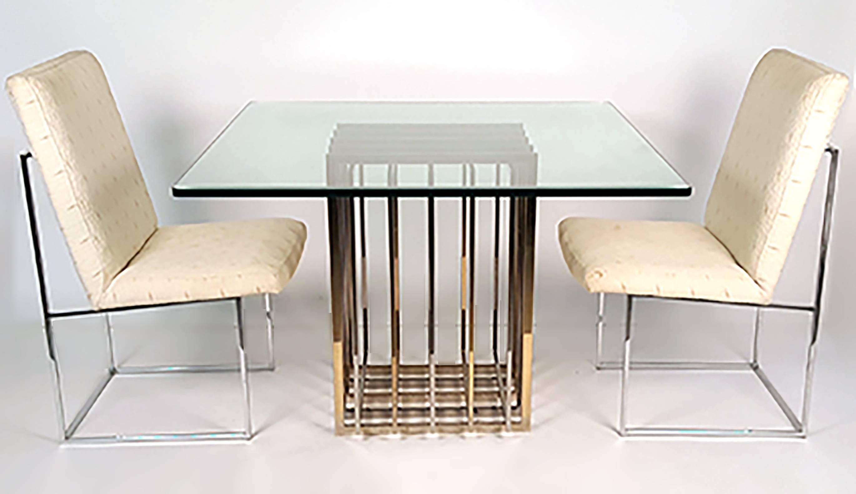 Pierre Cardin Mixed Metals Table for Dining, Game or Entry In Fair Condition In Dallas, TX
