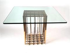 Pierre Cardin Mixed Metals Table for Dining, Game or Entry