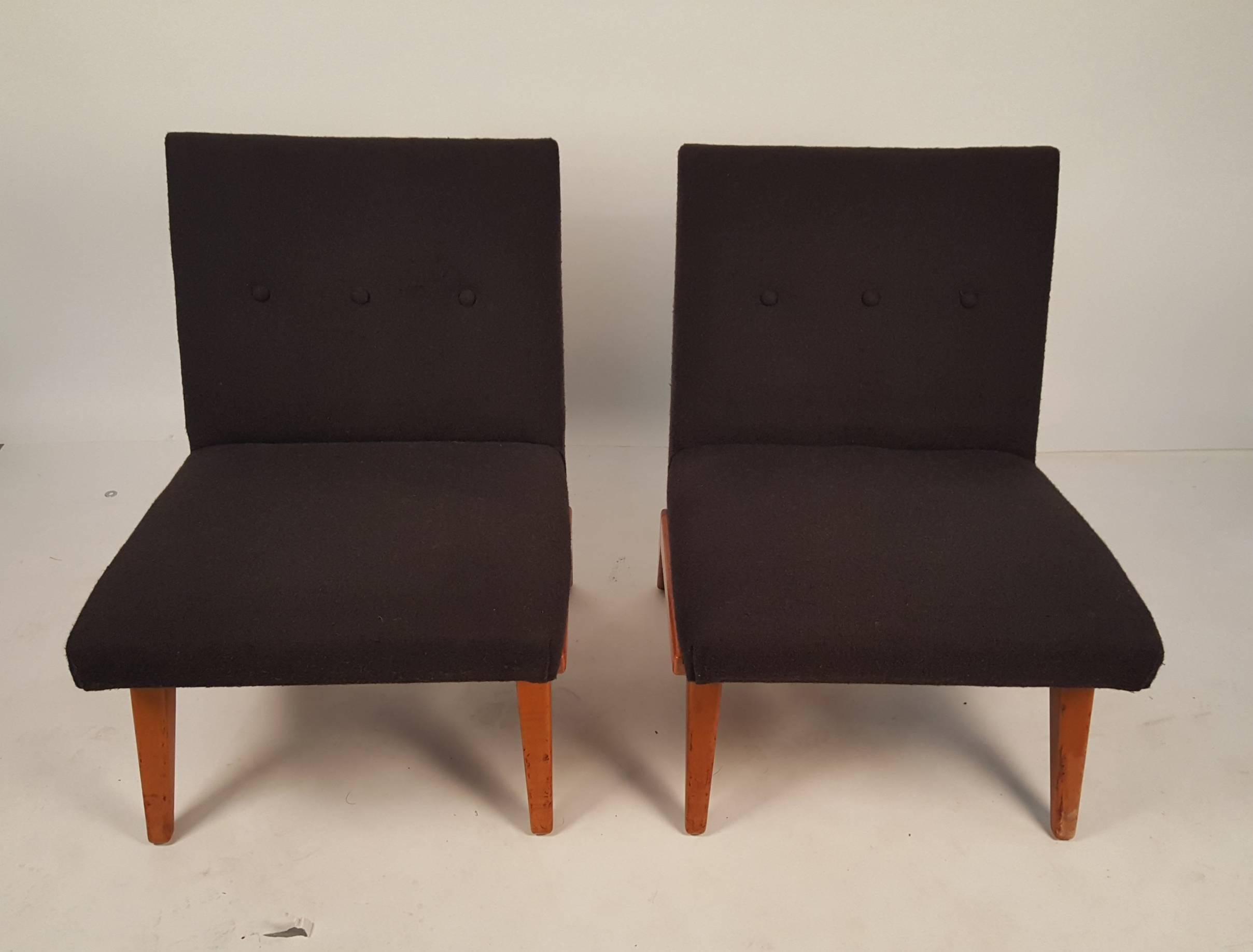 Mid-Century Modern Jens Risom Slipper Lounge Chairs for H.G. Knoll Products