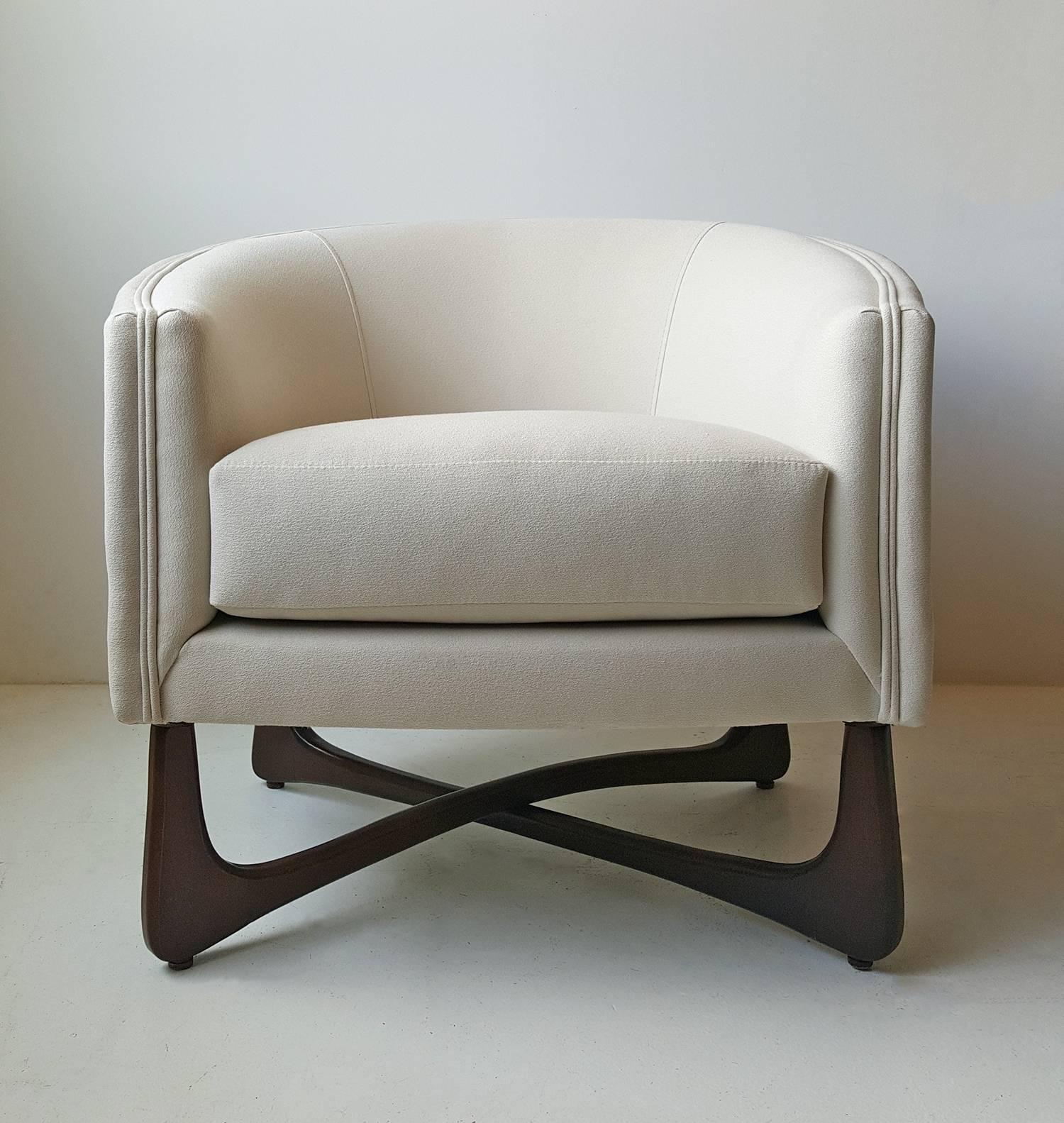 Mid-Century Modern Adrian Pearsall Lounge Chair with Sculptural Walnut Base