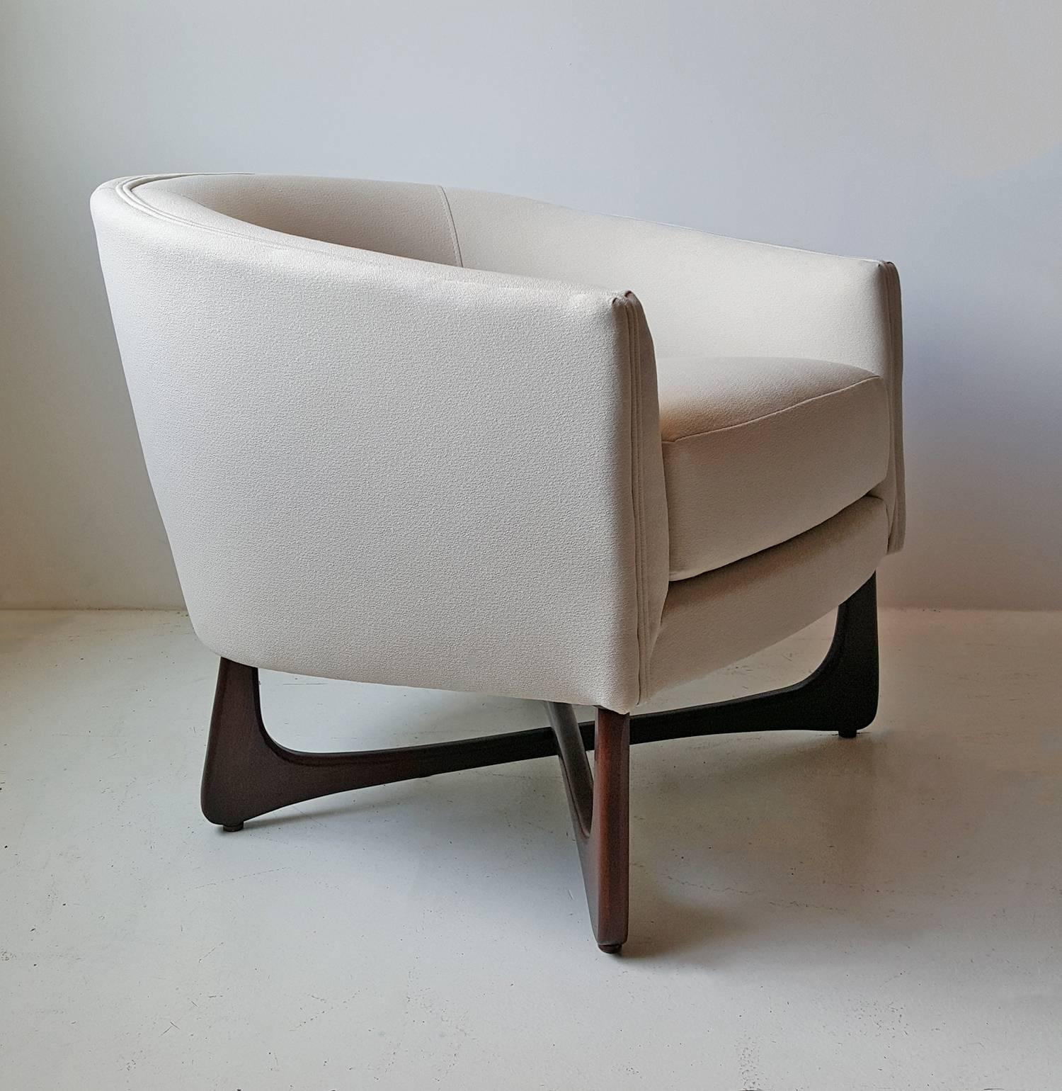North American Adrian Pearsall Lounge Chair with Sculptural Walnut Base