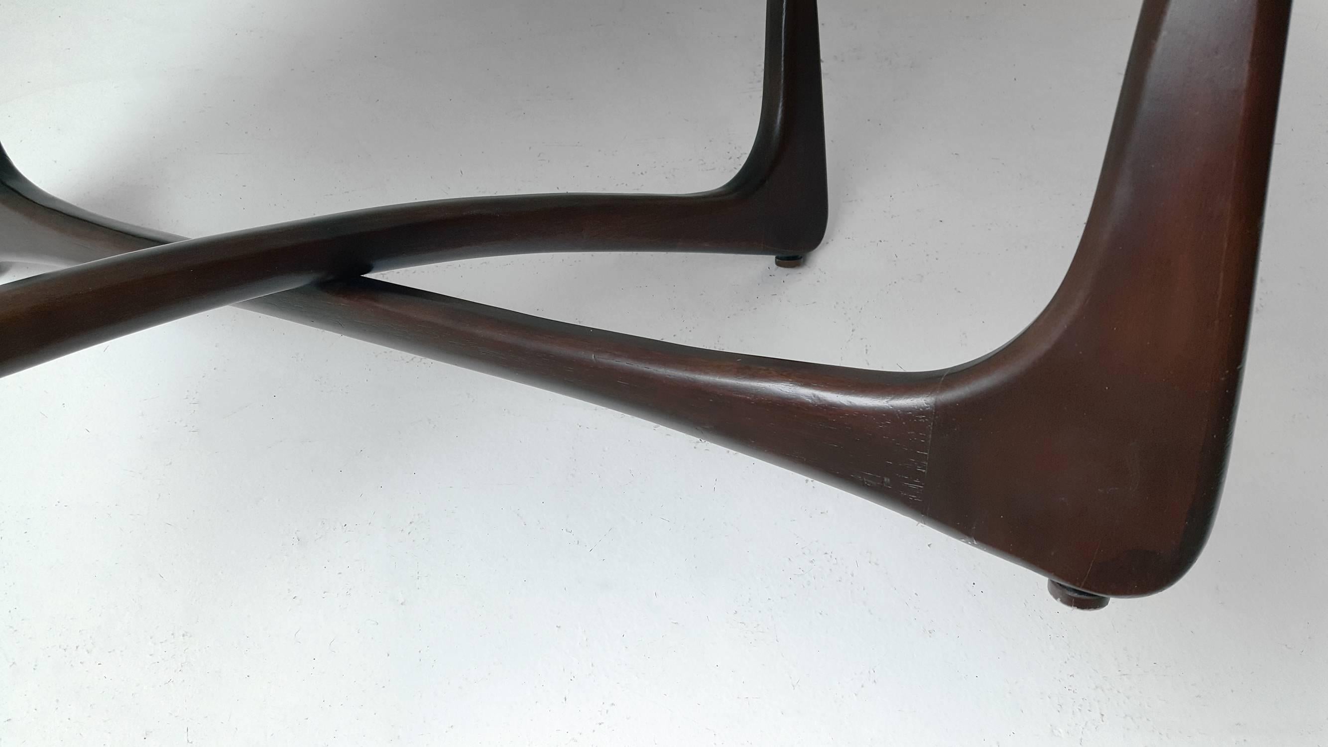 20th Century Adrian Pearsall Lounge Chair with Sculptural Walnut Base