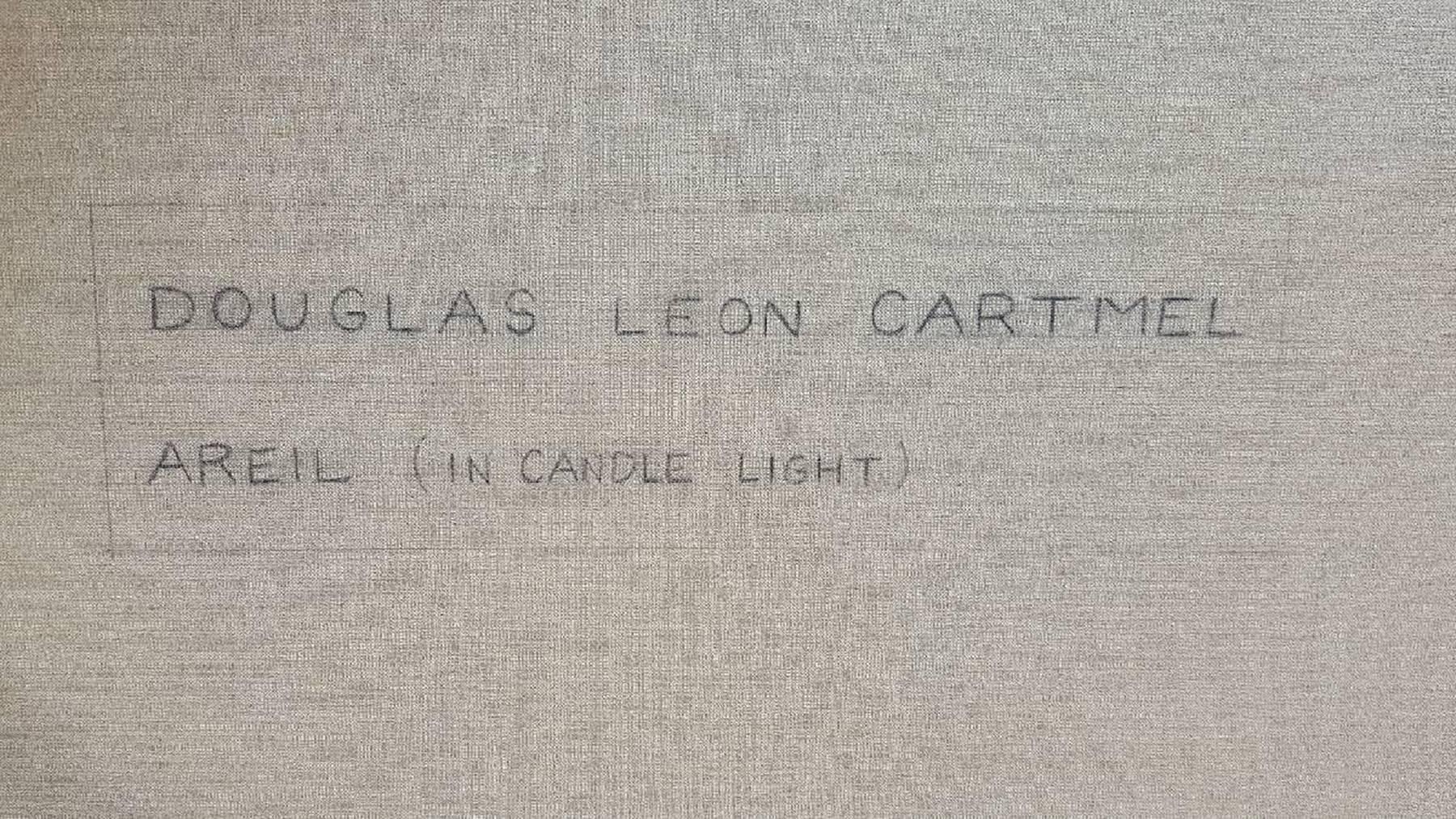 Peinture à l'huile contemporaine « Areil in Candle Light » de Douglas Leon Cartmel sur lin en vente 3