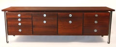 Finn Juhl Diplomat Cabinet with Floating Bookmatched Brazilian Rosewood Top